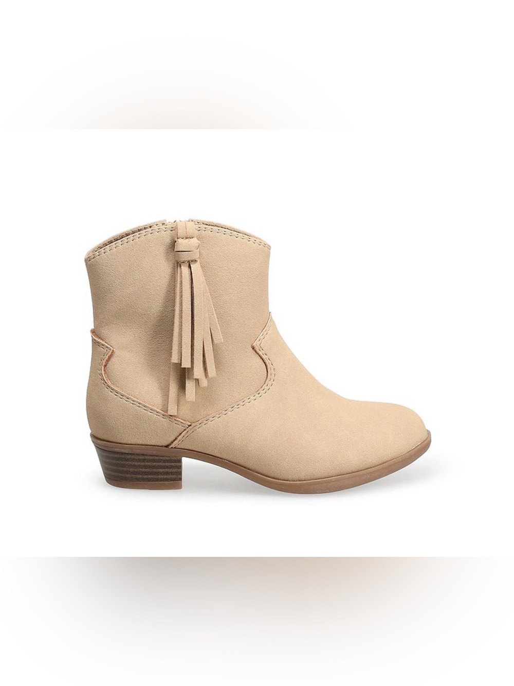 NEW Sonoma Kids Suede Tassel Memory Foam Ankle Fritzie Taupe Boots size 4